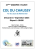 Grimpée cycliste du col du Chaussy affiche resultat